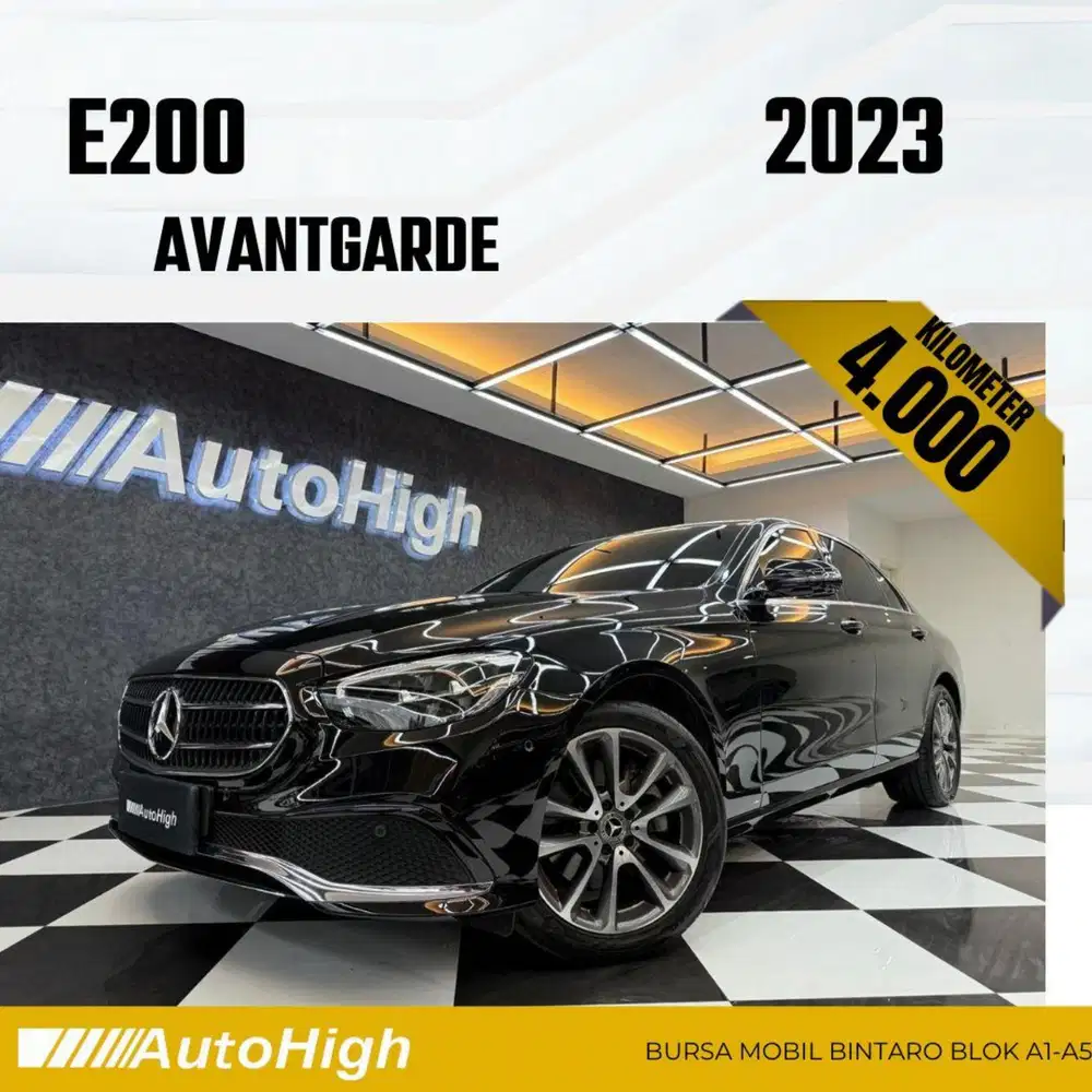 DP10% [Km4.000] E200 Avantgarde 2023 Black Reg 2022 #AUTOHIGH