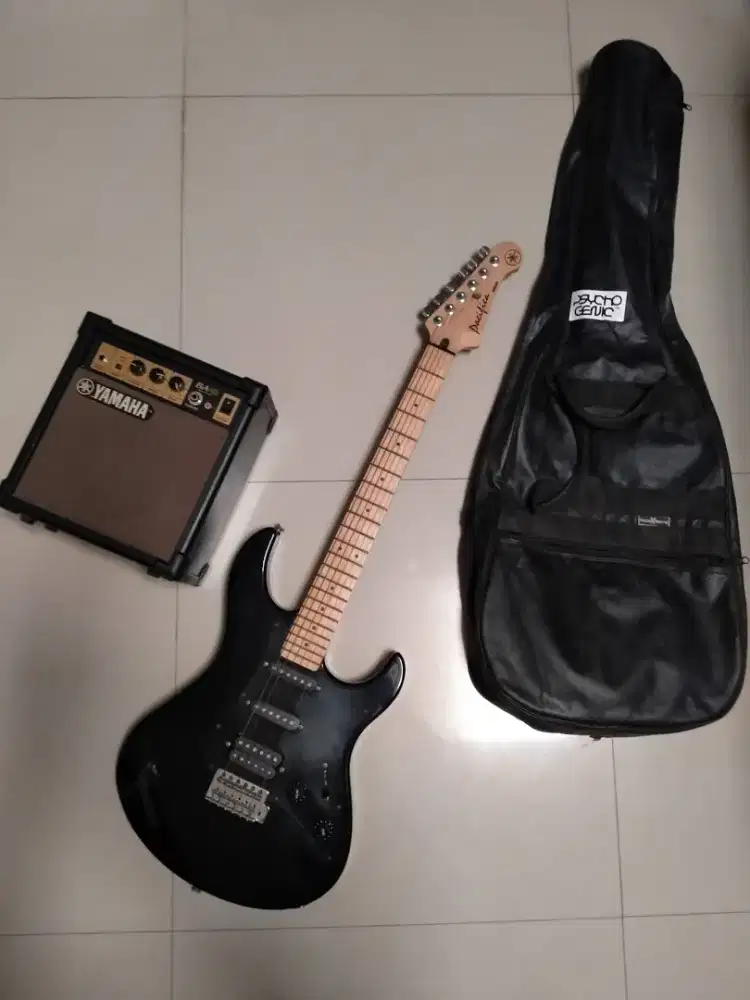 YAMAHA GITAR ELEKTRIK + GUITAR AMPLIFIER