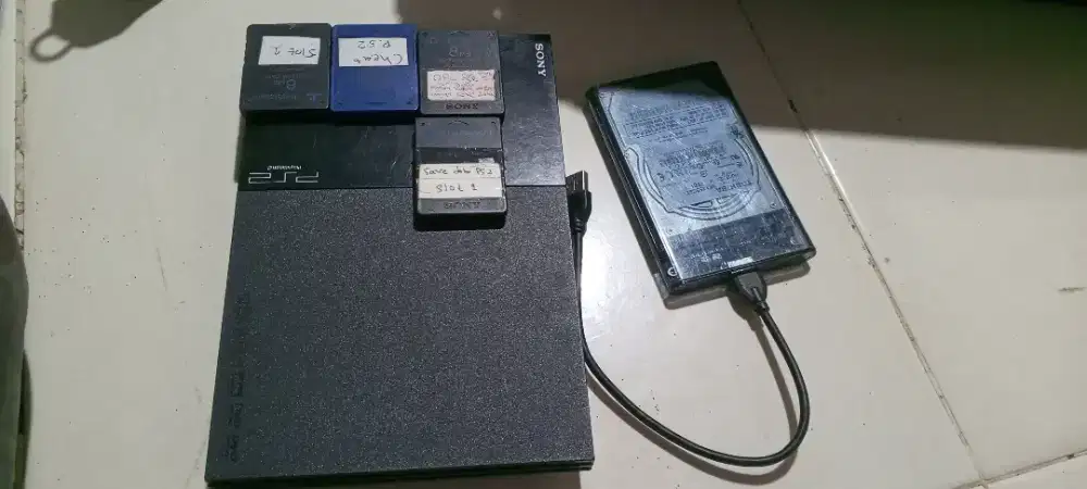 Konsol PS2 normal hidup dan siap pake