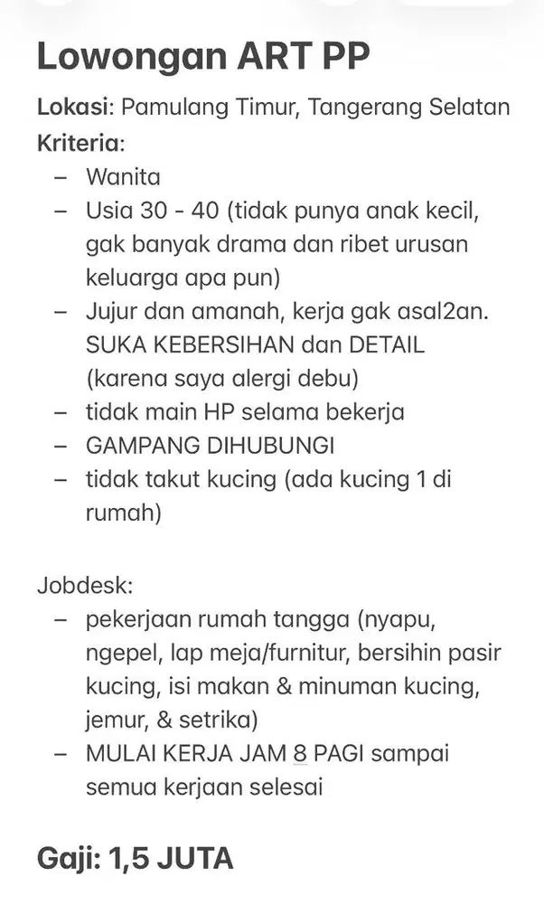 LOWONGAN ART HARIAN/PP