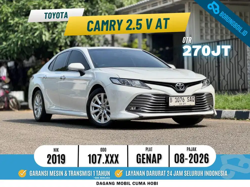 Toyota Camry 2.5 V AT Putih 2019 TERMURAH
