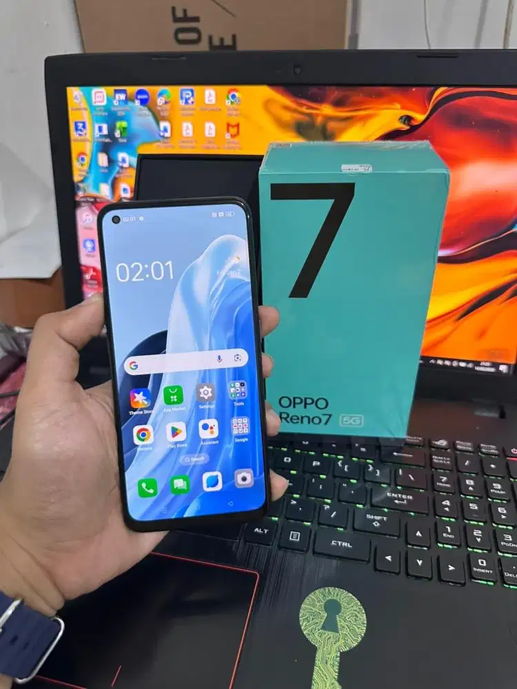 Oppo Reno 7 5G ram 8+8/256 GB Fullset unit mulus terawat