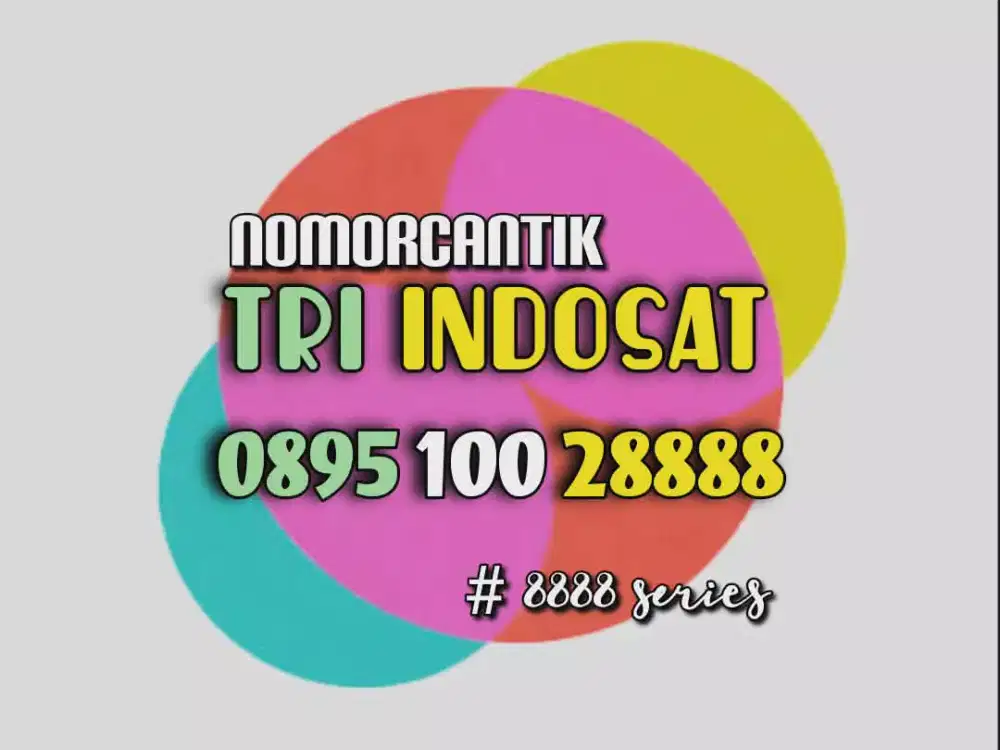 (bisa COD) Nomor CANTIK kartu TRI INDOSAT HOKI KUARTED 8888 #07