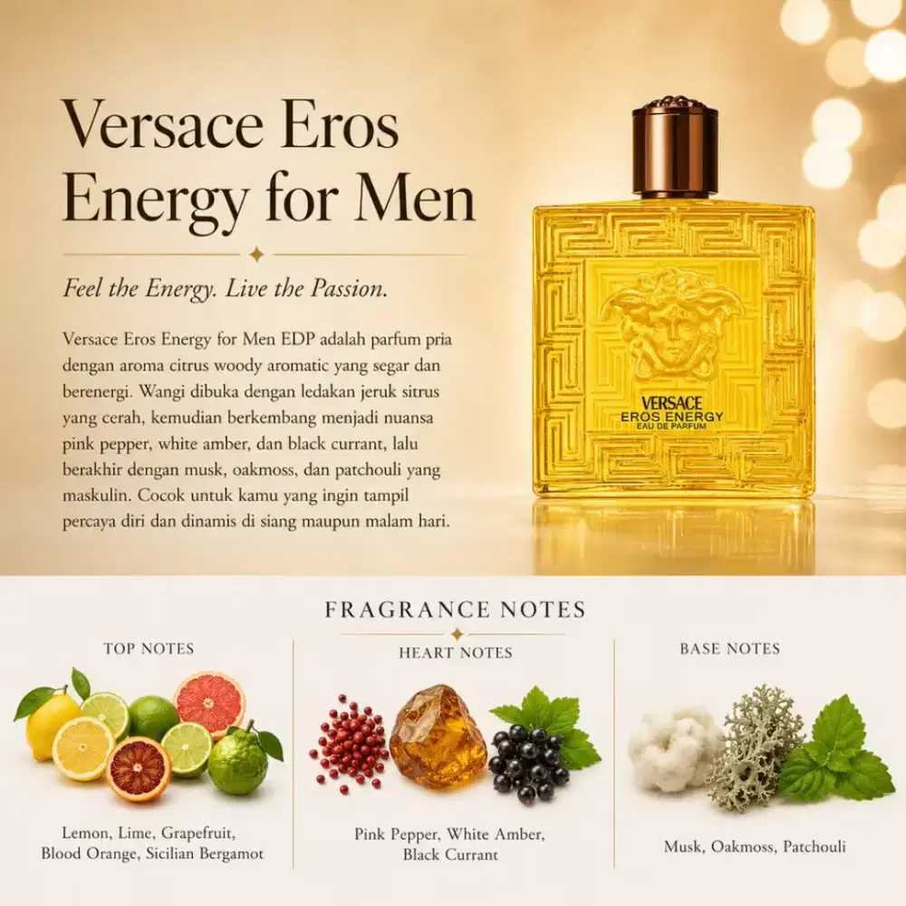 Parfum pria Ve Energy 100Ml wangi fresh tahan lama