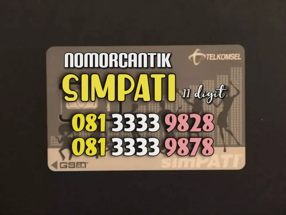 (bisa COD) Nomor CANTIK kartu TELKOMSEL simPATI 11 digit Kuarted 3333