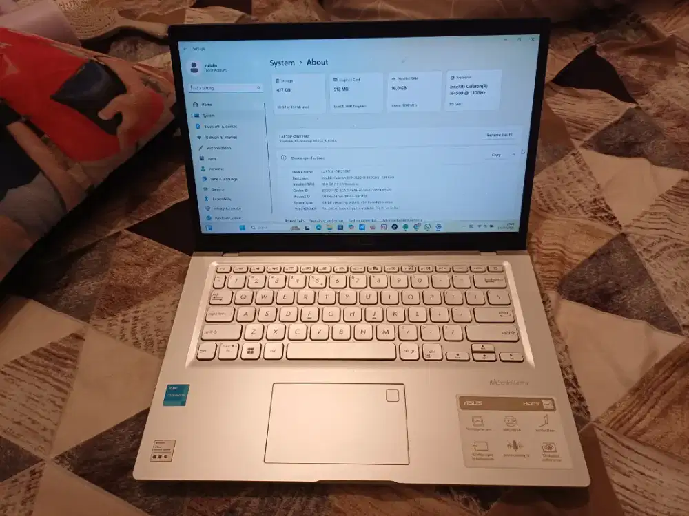 Dijual Laptop Asus A1400KA Intel Celeron (Bisa nego)