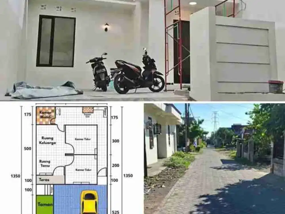 Rumah baru siap huni Sidodadi Taman Sidoarjo SHM split tinggal balik nama