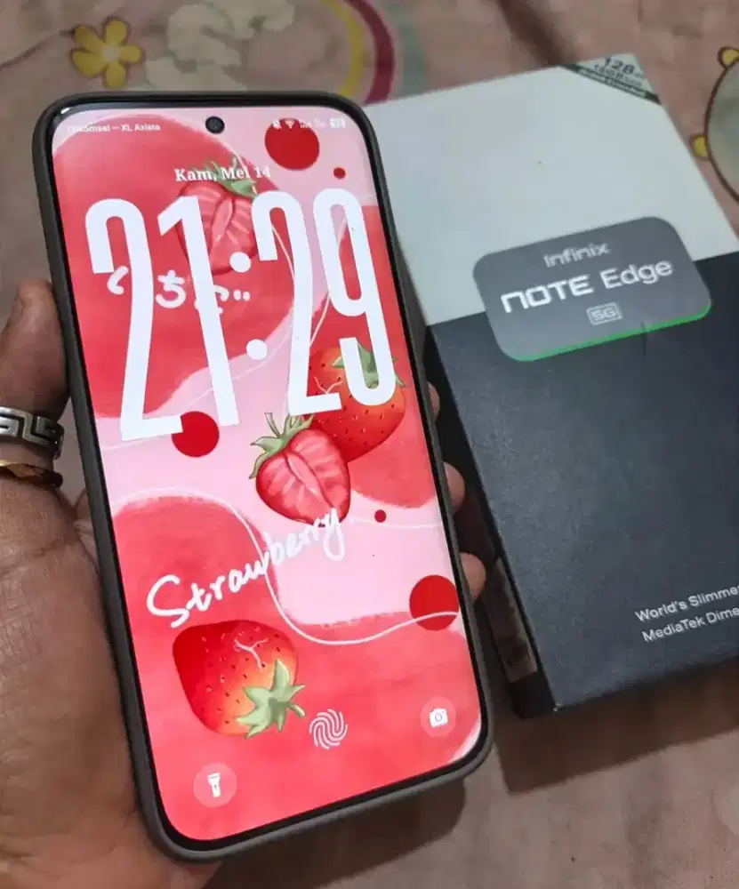 infinix note edge 5G 8/128 fullset grs