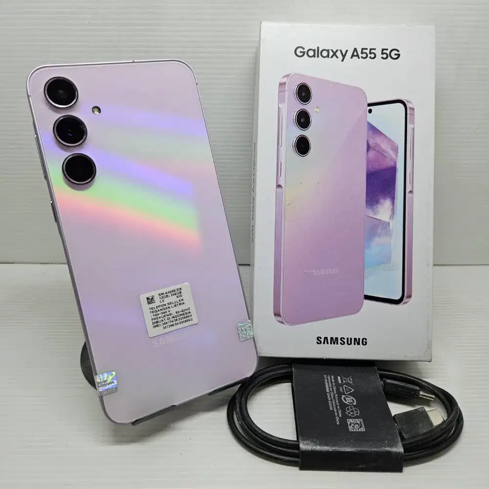 TERMURAH! 12/256   SAMSUNG GALAXY A55 5G  Lilac FULLSET SEIN RESMI