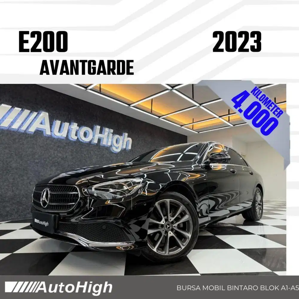 DP10% [Km4.000] E200 Avantgarde 2023 Black Reg 2022 #AUTOHIGH
