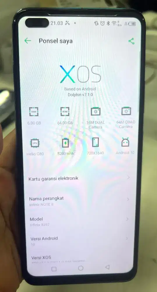 INFINIX NOTE 8 6/64 MURAH