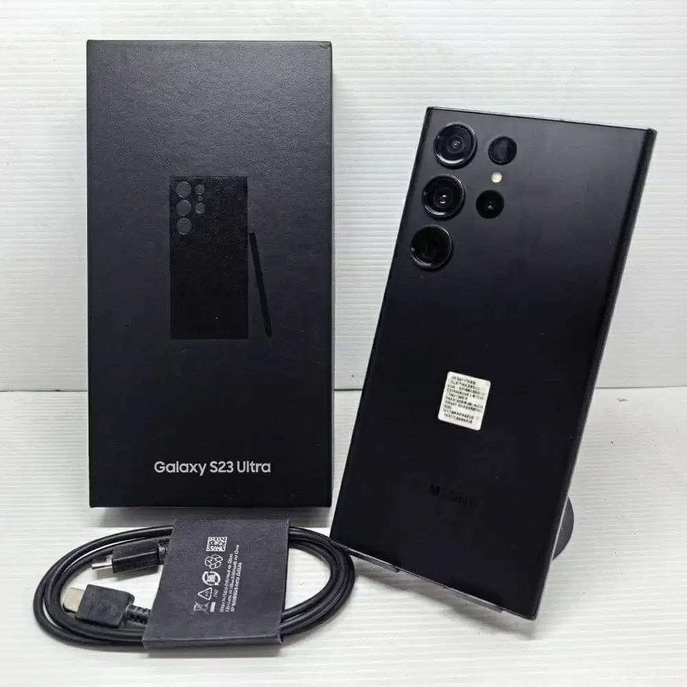 SAMSUNG GALAXY S23 ULTRA 5G 12/256 SEIN RESMI  BLACK NO MINUS LENGKAP