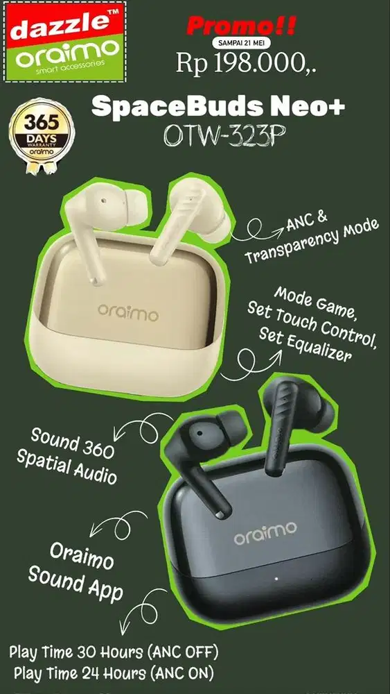 TWS ANC Oraimo OTW-323P