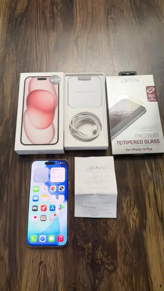 iPhone 15 128GB Pink BH 94% Fullset Mulus