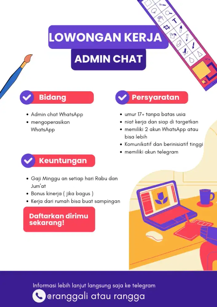 freelance admin WhatsApp/CS