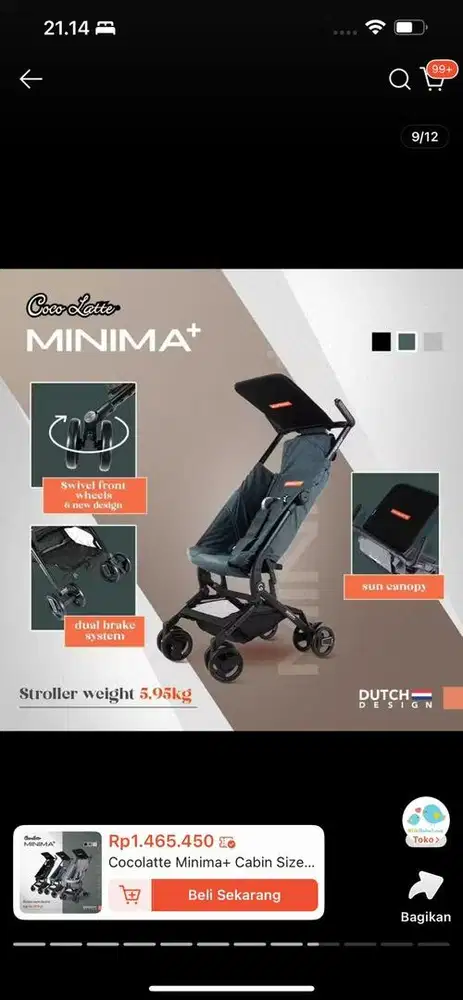 Stroller bayi cabin size