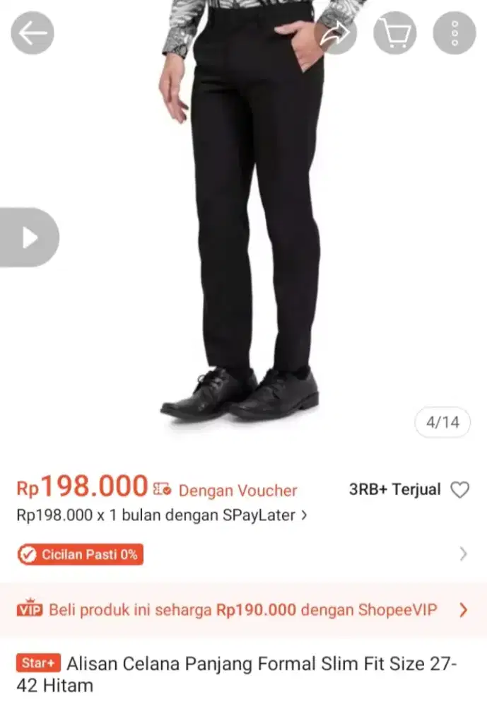 Celana bahan UK 32 Alisan