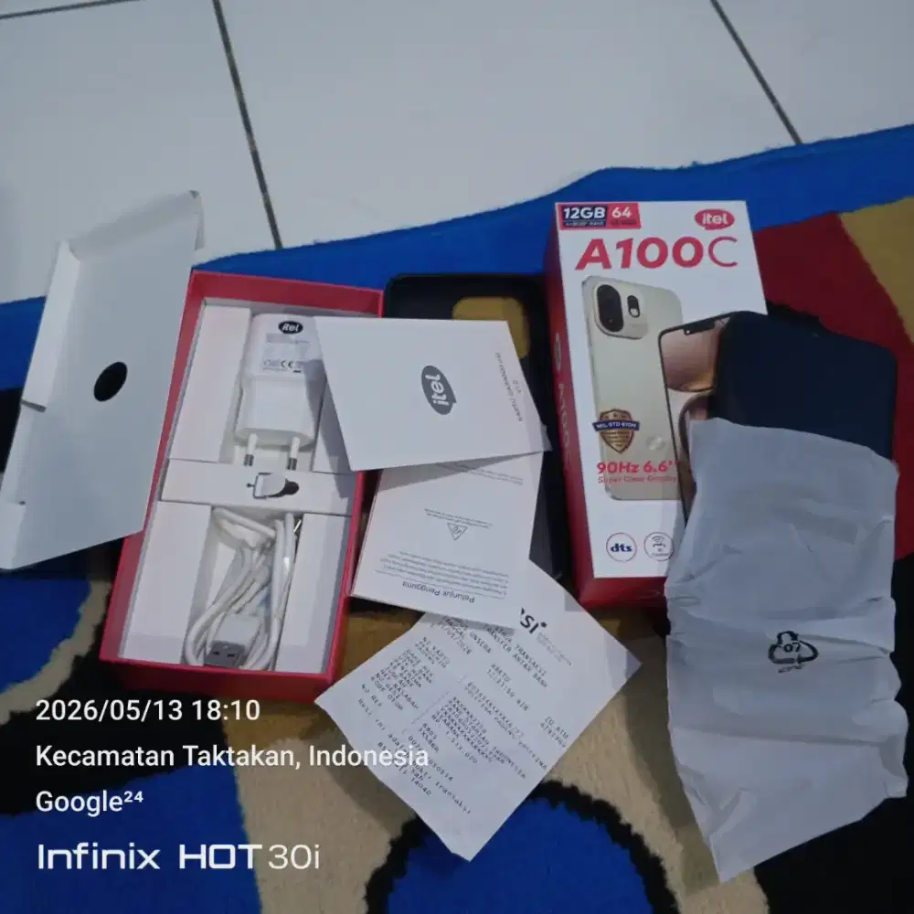 Di Jual Handphone Baru Dengan Ram 4/64; Dengan Tipe A100C (ITEL)