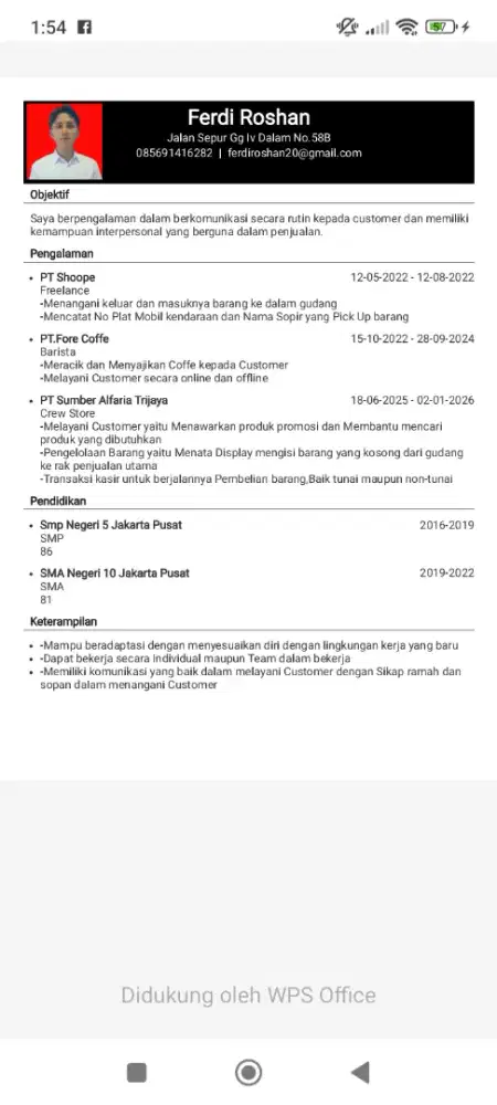 Cari lowongan kerja