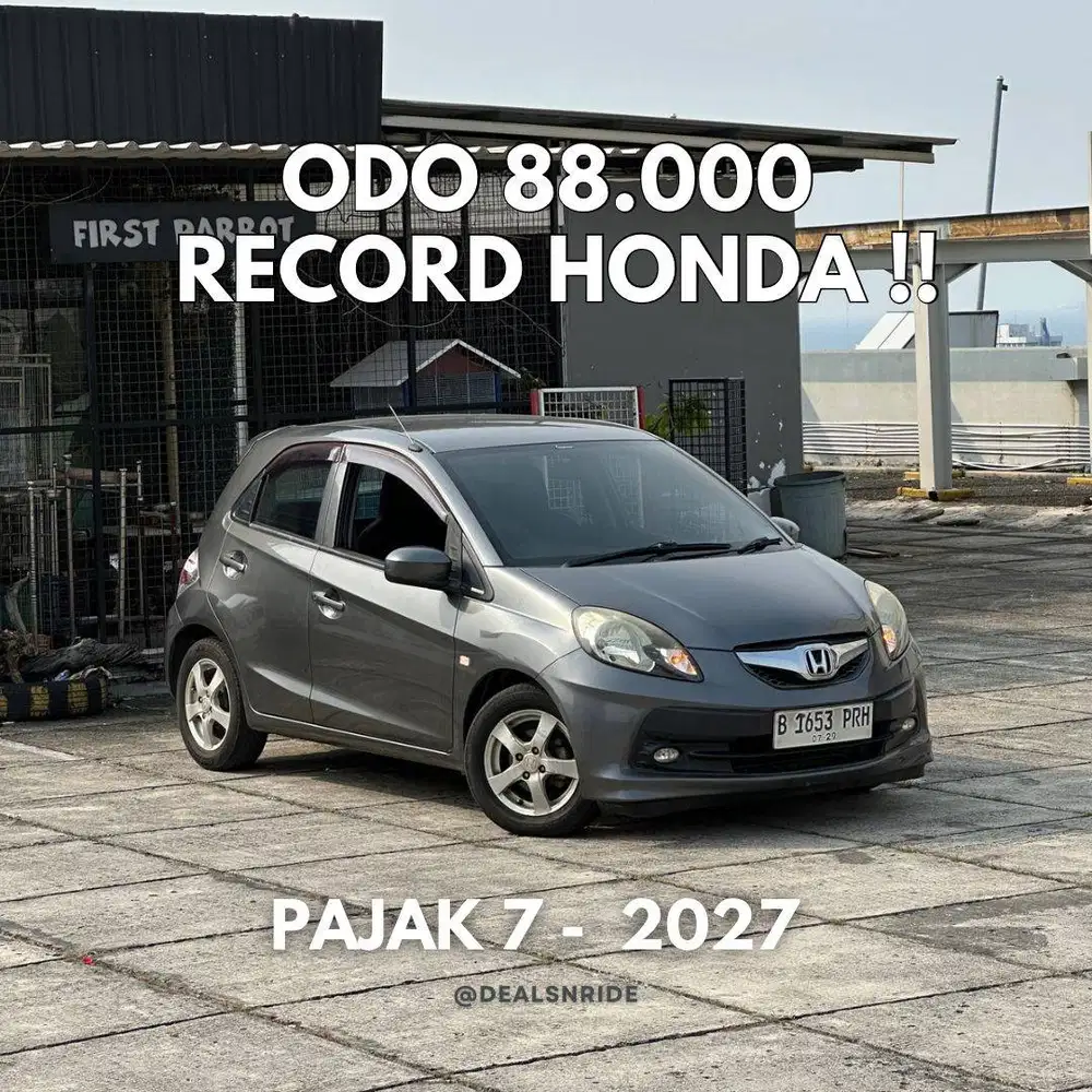ODO 88.000 ANTIKK !! PAJAK 7/2027 HONDA BRIO E CVT 2014 TERAWAT !!!