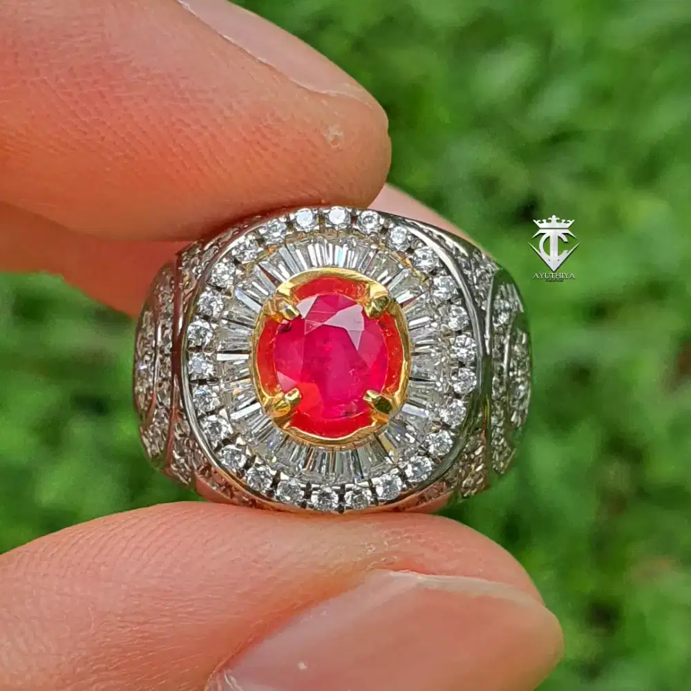Batu Permata Natural Ruby Burma Myanmar 1.06 Ct SKYLab Certified