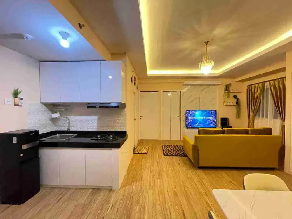 Interior Furnish Mewah‼️Dijual 3BR Apartemen Puncak Dharmahusada