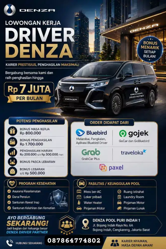Di butuhkan segera driver untuk armada terbaru