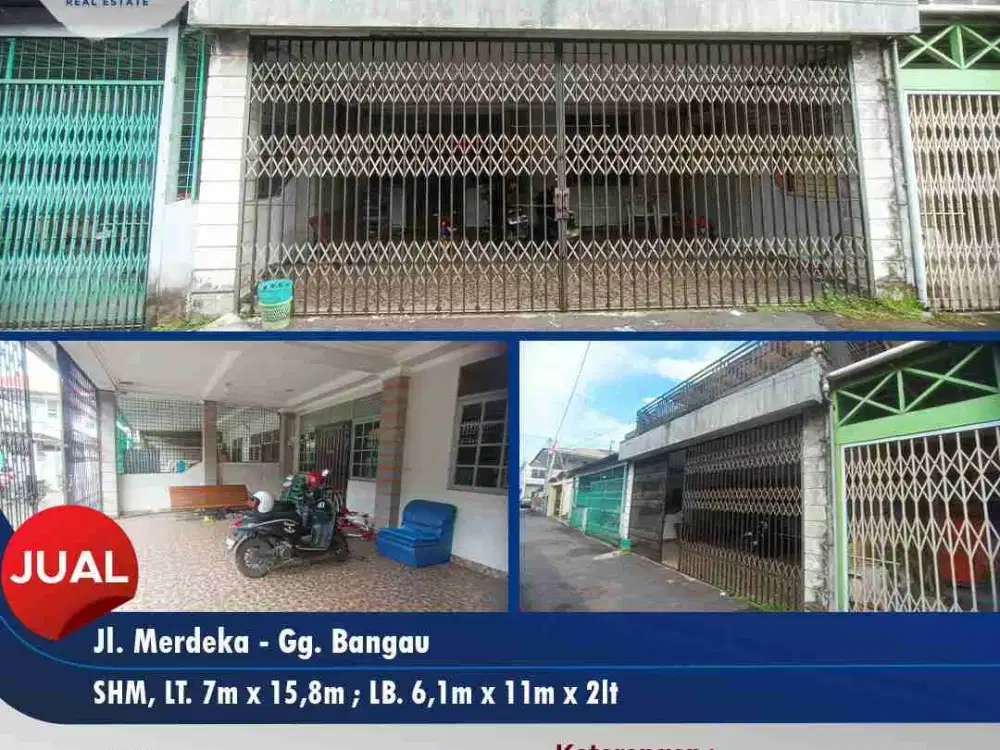 Rumah dalam kota 2 lantai hadap timur