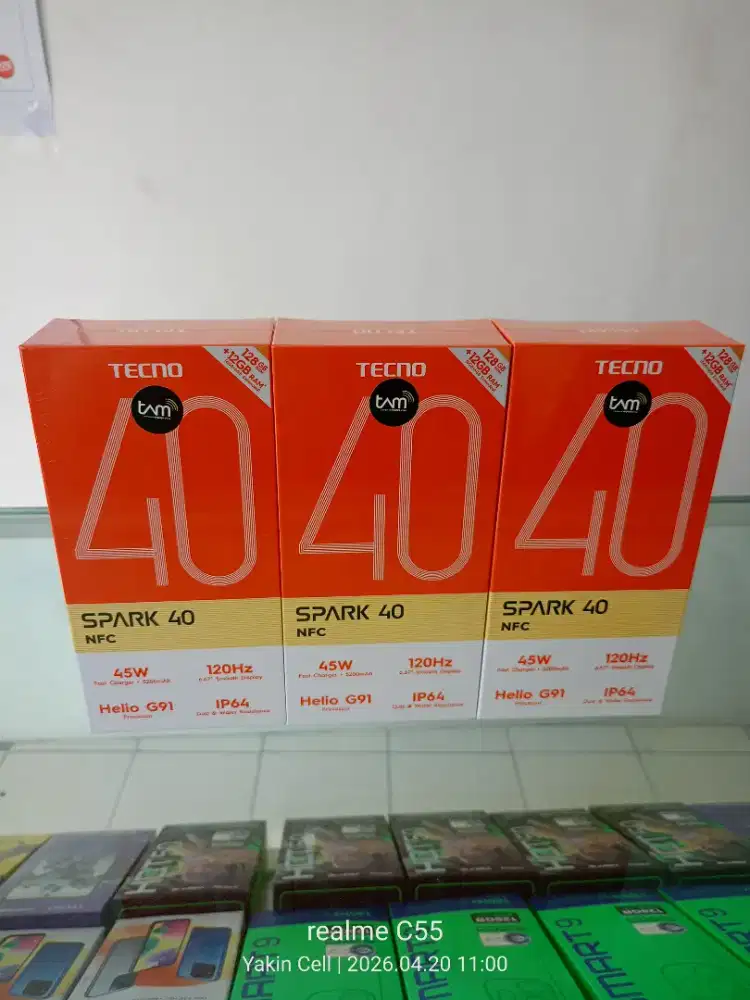 Tecno Spark 40 6/128 GB NFC Helio G91 Camera 50 MP Garansi Resmi
