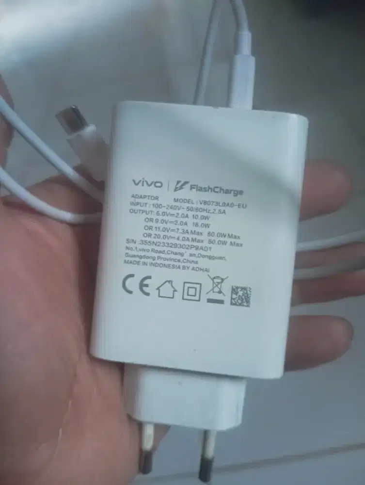 Charger Vivo 80wat original fast charging bgus mulus