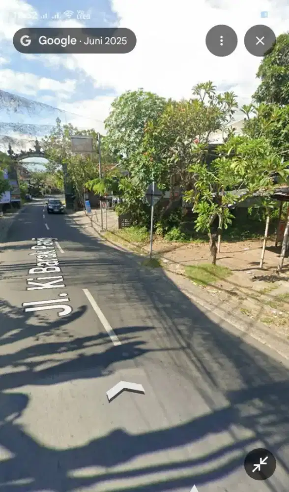 Tanah pinggir jalan raya baktiseraga cocok usaha toko dll