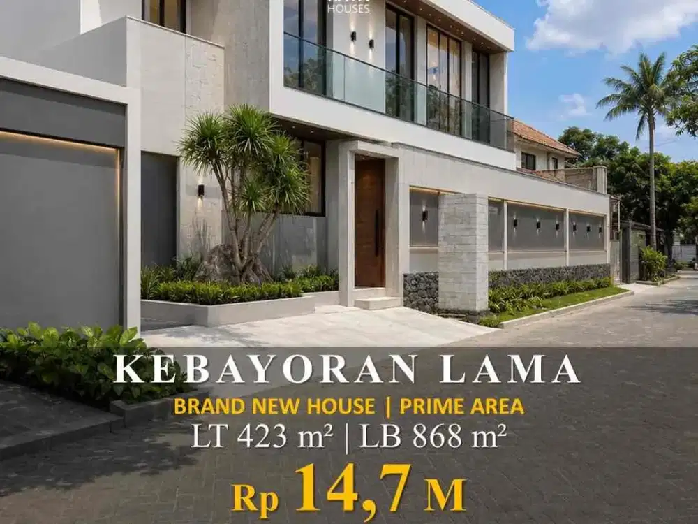 Dijual Rumah Kebayoran Lama 423m² EV Ready, Pool, Dekat PIM, 14.7M Nego