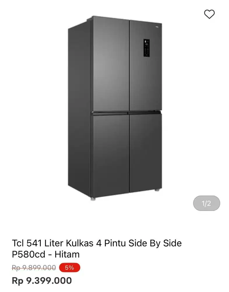 KULKAS MULTIDOOR TCL 541liter