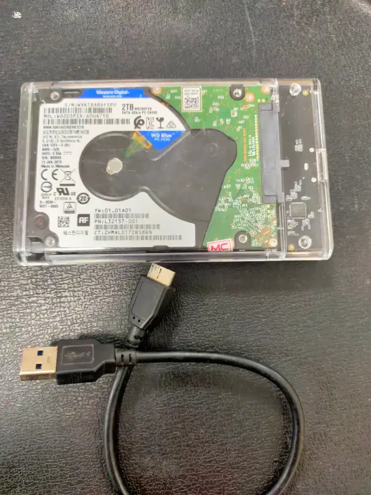 Dijual hardisk 2000GB/2TB Extranl/bisa jadi internal SENTINEL 100% 100
