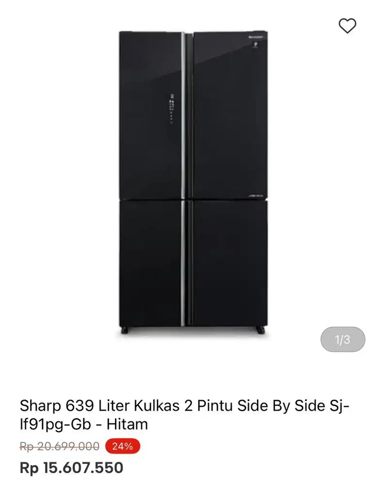 KULKAS MULTIDOOR SHARP 639liter
