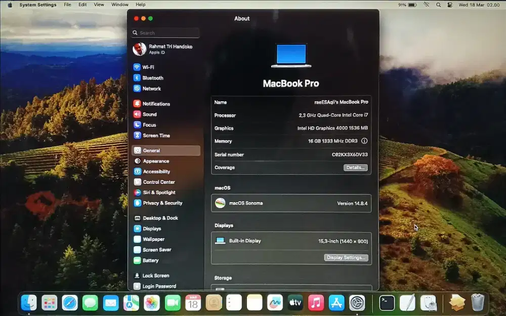 MACBOOK PRO LEGENDS CORE I7