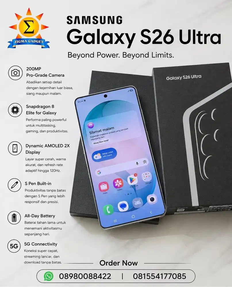 Samsung S26 Ultra Sein 12/512 Mulus Fullset Original