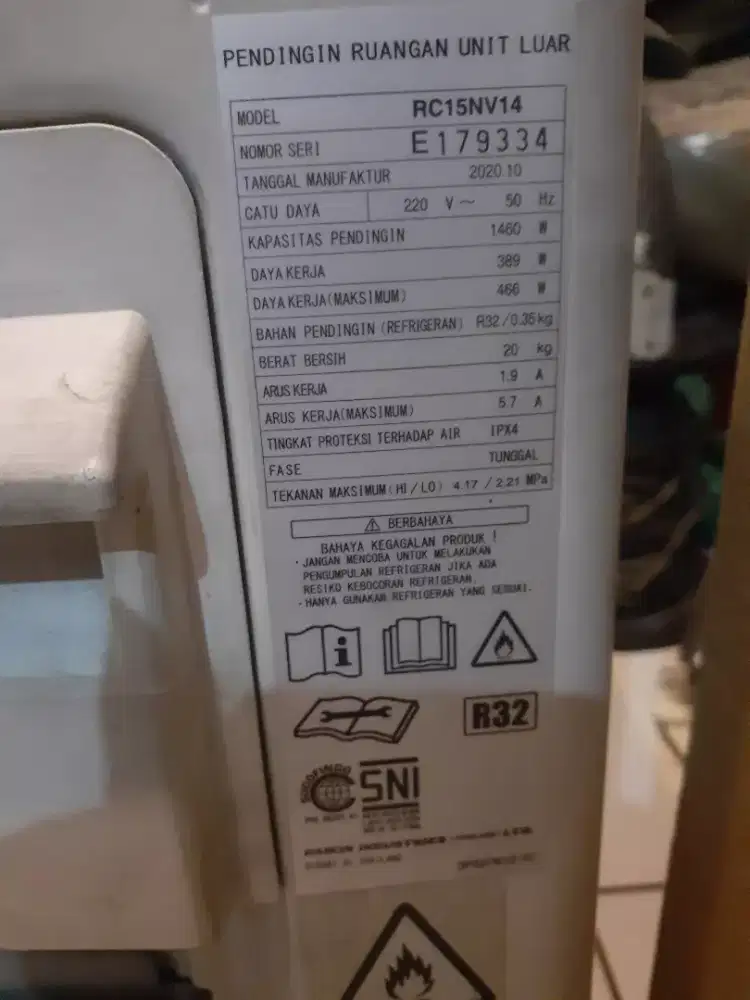 Tukar Tambah Outdoor AC Daikin 3/4 PK R410A