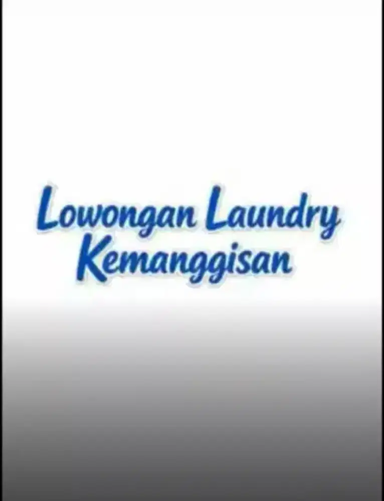 Lowongan Pegawai Laundry