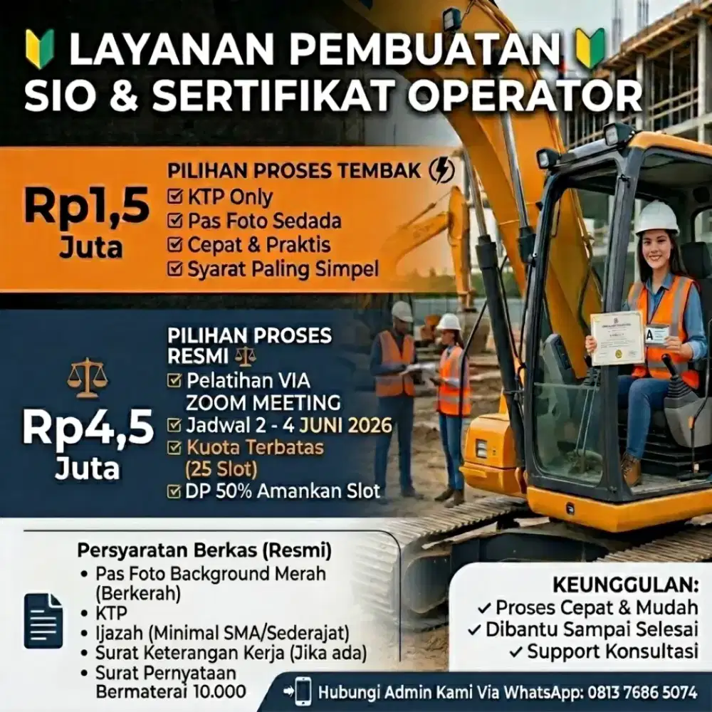 Biro Jasa Pembuatan SIO & Sertifikat K3