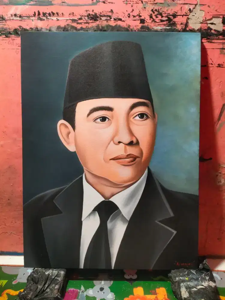 Dijual lukisan kanvas wajah 90x70 cm