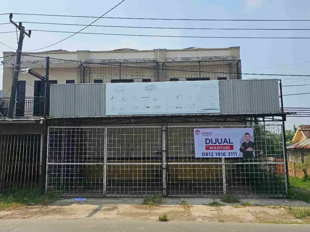 Dijual Paketan Ruko 2 Lantai Bangunan Rumah Kontrakan dan Tanah Luas Telagasari Karawang