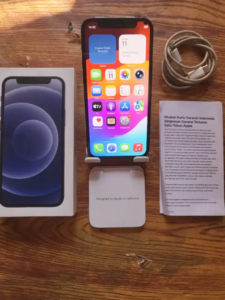 Iphone 12 mini 64gb black resmi ibox fulset bisa tt