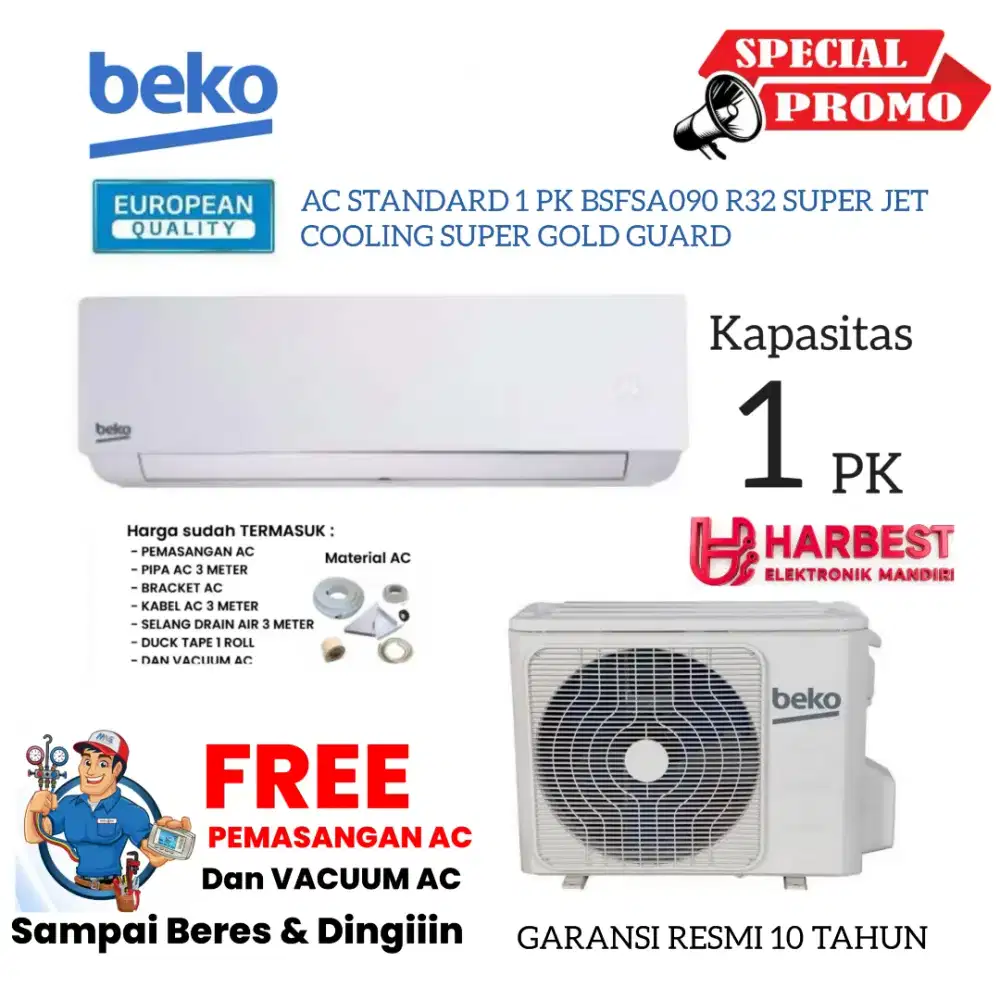 BEKO AC Split Standart 1 PK SuperJet Cooling R32 Gold Guard BSFSA090