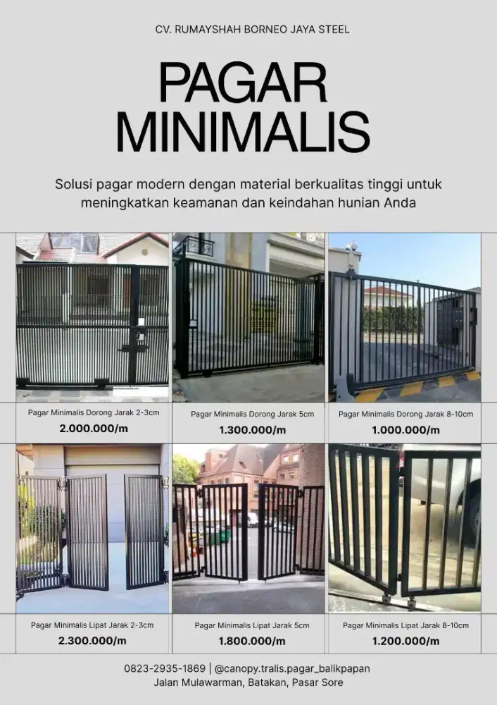 PAGAR MINIMALIS MODERN