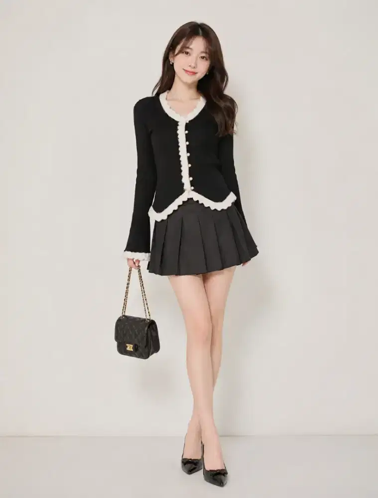 Kardigan hitam  bulu