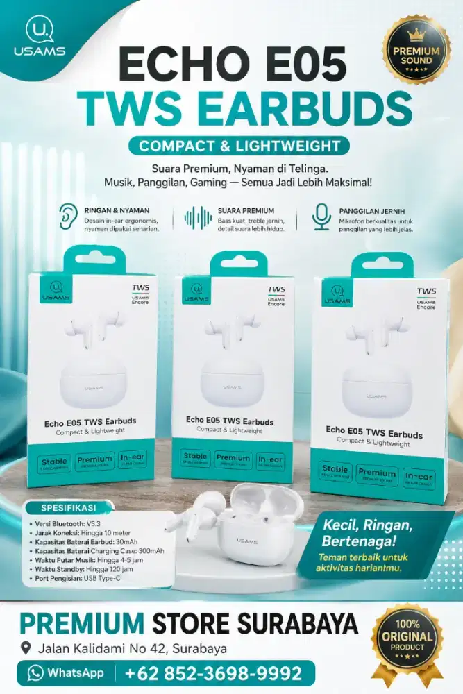 USAMS TWS EARBUDS
