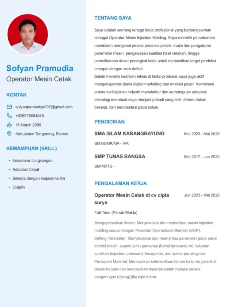 info loker dong