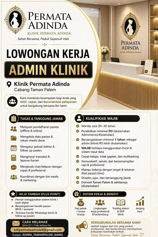 Dibutuhkan Admin Finance