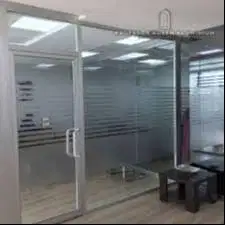 Plafon Partisi Gypsum + Alumunium + Kaca + PVC  SEKAT KACA ALUMINIUM